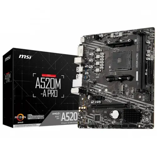 MSI GeForce RTX 3070 Ti GAMING X TRIO 8G 8GB GDDR6X 256Bit DX12 Ekran Kartı + MSI A520M-A PRO AMD A520 Soket AM4 DDR4 4600(OC)MHz mATX Anakart Bundle