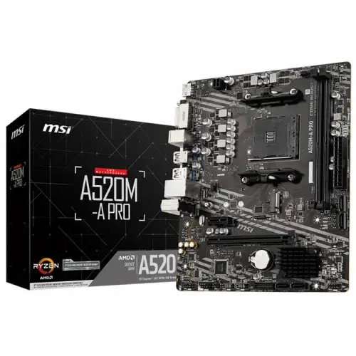 MSI GeForce RTX 3070 Ti GAMING X TRIO 8G 8GB GDDR6X 256Bit DX12 Ekran Kartı + MSI A520M-A PRO AMD A520 Soket AM4 DDR4 4600(OC)MHz mATX Anakart Bundle