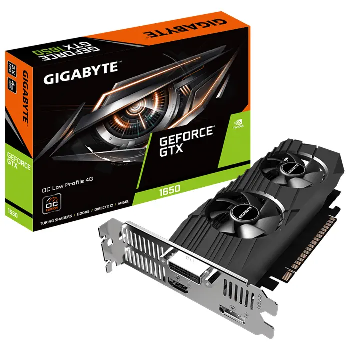 Gigabyte GTX 1650 OC Low Profile 4G GV-N1650OC-4GL 4GB GDDR5 128Bit DX12 Gaming (Oyuncu) Ekran Kartı
