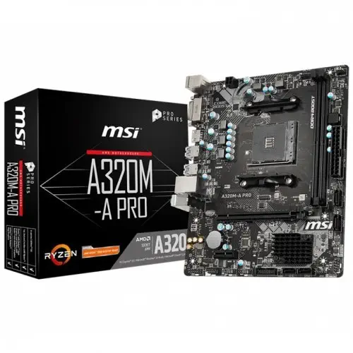MSI GeForce GTX 1660 Super Ventus XS OC 6GB GDDR6 192Bit DX12 Ekran Kartı + MSI A320M-A Pro AMD A320 Soket AM4 DDR4 3200(OC)MHz mATX Anakart Bundle