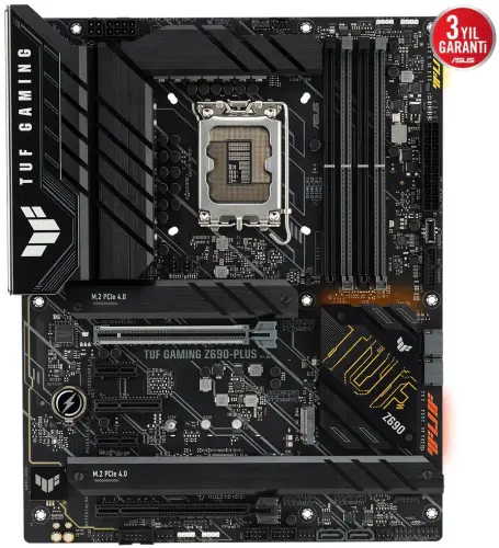 ASUS TUF Gaming Z690-Plus Intel Z690 Soket 1700 DDR5 6000(OC)MHz ATX Gaming (Oyuncu) Anakart