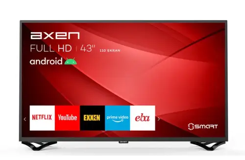 Axen AX43DIL13 43″ 109 Ekran Full HD Android Smart D-Dual LED Tv   