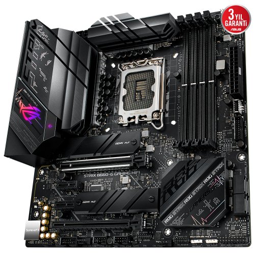 Asus ROG Strix B660-G Gaming WIFI Intel B660 Soket 1700 DDR5 6000(OC)MHz mATX Gaming (Oyuncu) Anakart