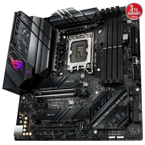 ASUS ROG Strix B660-G Gaming WIFI Intel B660 Soket 1700 DDR5 6000(OC)MHz mATX Gaming (Oyuncu) Anakart