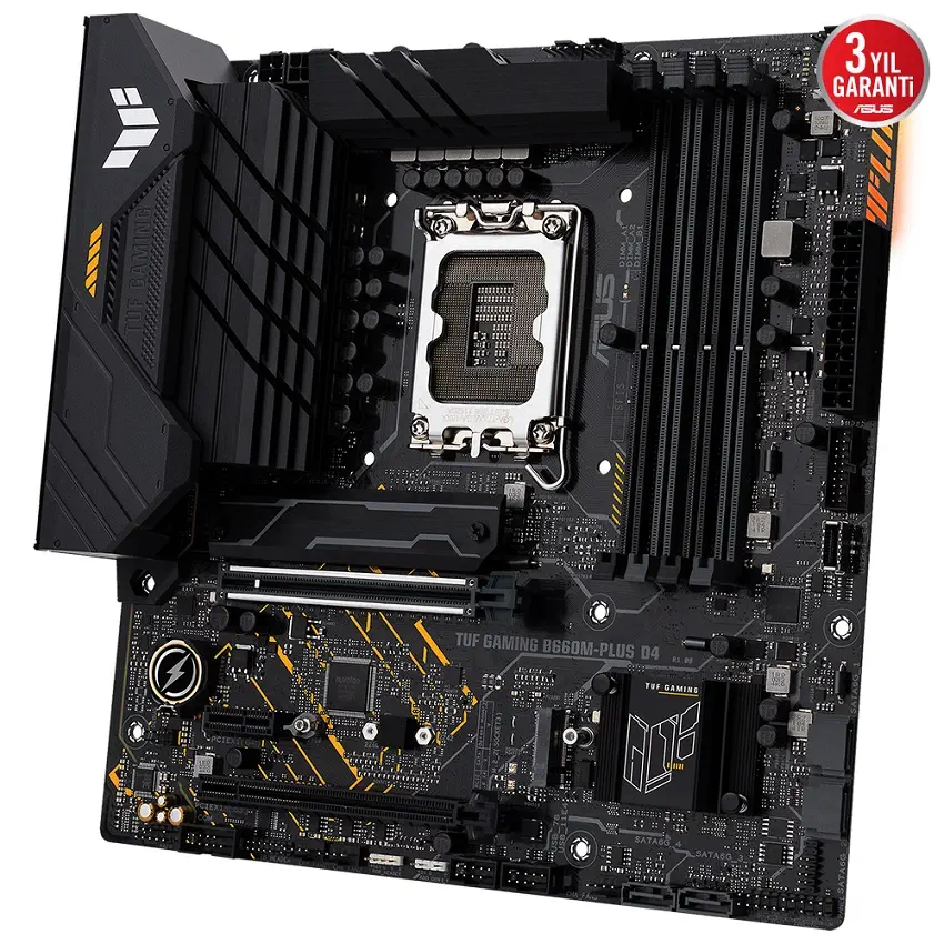 ASUS TUF Gaming B660M-Plus D4 Intel B660 Soket 1700 DDR4 5333(OC)MHz mATX Gaming (Oyuncu) Anakart