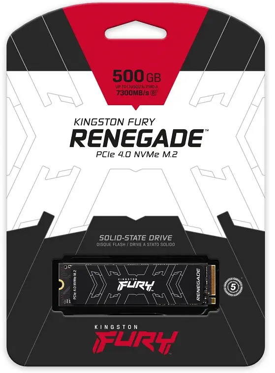Kingston Fury Renegade SFYRS/500G 500GB 7300/3900MB/s NVMe PCIe M.2 SSD Disk