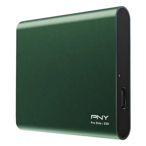 PNY Pro Elite Yeşil 500GB 1100/700MB/s USB 3.1 Gen2 Type-C Taşınabilir SSD Disk (PSD0CS2060GN-500-RB)