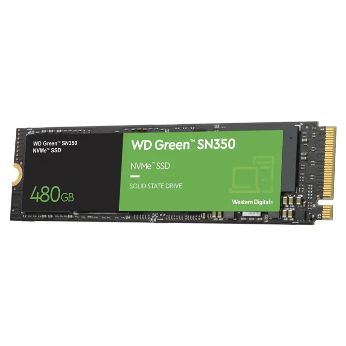 WD Green SN350 WDS480G2G0C 480GB 2400/1650MB/s PCIe NVMe M.2 SSD Disk