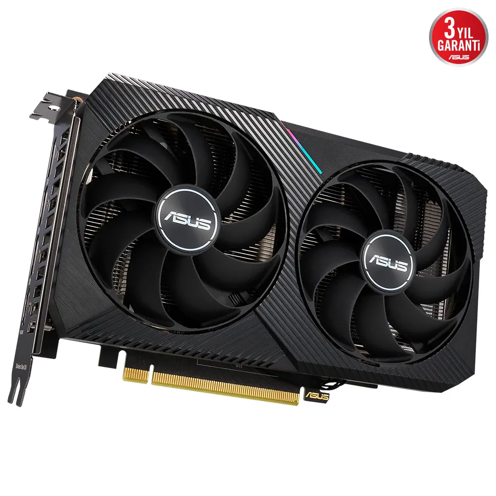 ASUS Dual GeForce RTX 3050 OC DUAL-RTX3050-O8G 8GB GDDR6 128Bit DX12 Gaming (Oyuncu) Ekran Kartı