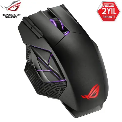ASUS ROG Spatha X 19.000 DPI 12 Tuş Optik RGB Kablosuz Gaming (Oyuncu) Mouse