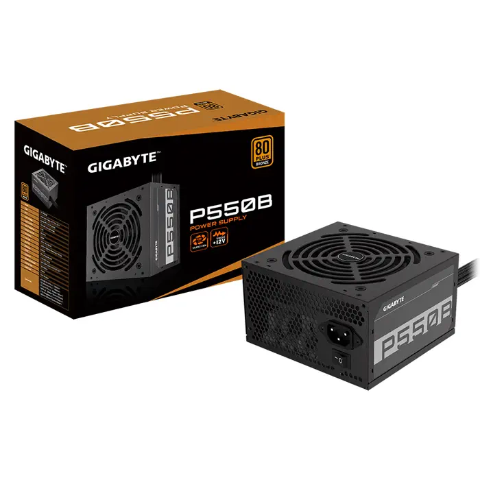 Gigabyte P550B GP-P550B 550W 80 Plus Bronze 120mm Fan Power Supply