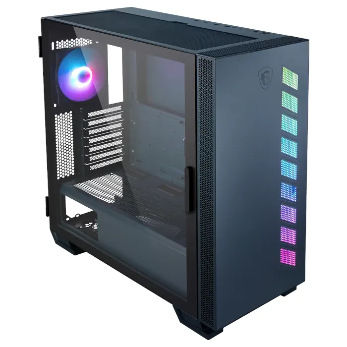 MSI MAG Vampiric 300R Pacific Blue 1x120mm ARGB Fan Temperli Cam USB 3.2 Type-C ATX Mid-Tower Gaming (Oyuncu) Kasa