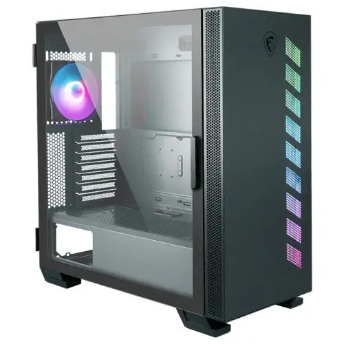 MSI MAG Vampiric 300R Midnight Green 1x120mm ARGB Fan Temperli Cam USB 3.2 Type-C ATX Mid-Tower Gaming (Oyuncu) Kasa