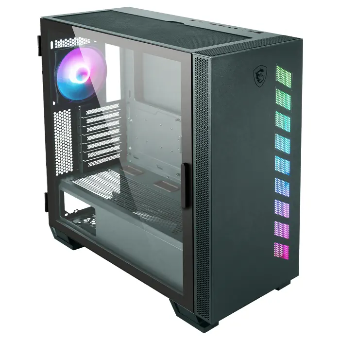 MSI MAG Vampiric 300R Midnight Green 1x120mm ARGB Fan Temperli Cam USB 3.2 Type-C ATX Mid-Tower Gaming (Oyuncu) Kasa