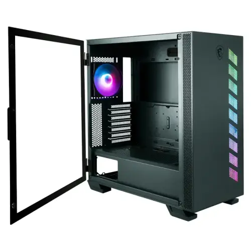 MSI MAG Vampiric 300R Midnight Green 1x120mm ARGB Fan Temperli Cam USB 3.2 Type-C ATX Mid-Tower Gaming (Oyuncu) Kasa