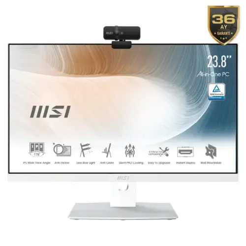 MSI Modern AM241TP 11M-237XTR i5-1135G7 16GB 512GB SSD 23.8” Full HD FreeDOS All In One PC