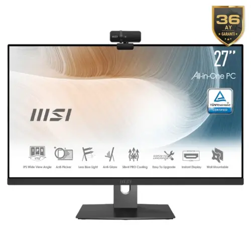 MSI Modern AM271P 11M-020TR i5-1135G7 8GB 512GB SSD 27” Full HD Win10 Home All In One PC