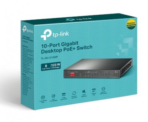 TP-Link TL-SG1210MP 10 Port 10/100/1000 Mbps PoE Yönetilemez Switch