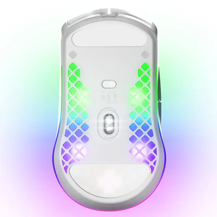 SteelSeries Aerox 3 Wireless 2022 Edition SSM62608 Snow 18000 CPI 6 Tuş RGB Optik Kablosuz Gaming (Oyuncu) Mouse