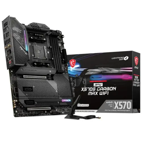 MSI MPG X570S CARBON MAX WIFI AMD X570 Soket AM4 DDR4 5300(OC)MHz ATX Gaming (Oyuncu) Anakart