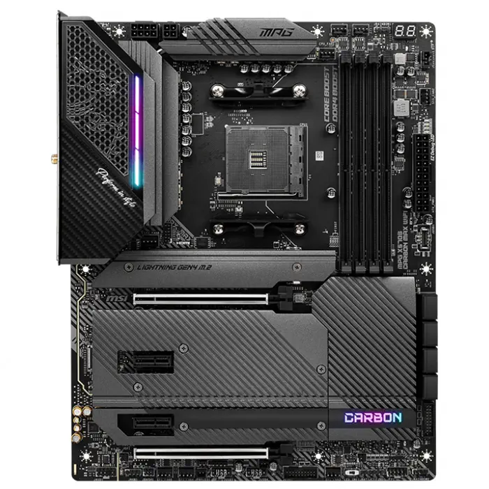 MSI MPG X570S CARBON MAX WIFI AMD X570 Soket AM4 DDR4 5300(OC)MHz ATX Gaming (Oyuncu) Anakart
