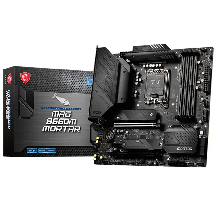 MSI MAG B660M MORTAR Intel B660 Soket 1700 DDR5 6200(OC)MHz mATX Gaming (Oyuncu) Anakart