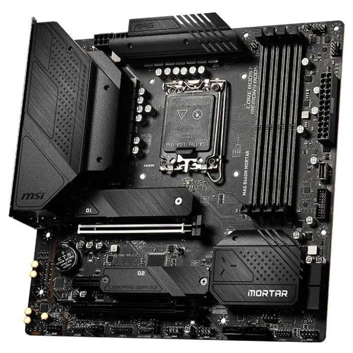 MSI MAG B660M MORTAR Intel B660 Soket 1700 DDR5 6200(OC)MHz mATX Gaming (Oyuncu) Anakart