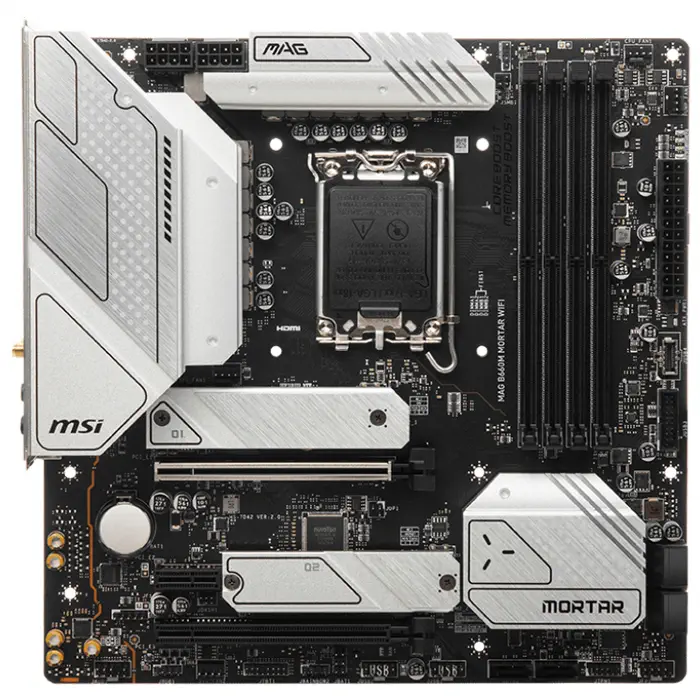 MSI MAG B660M MORTAR WIFI Intel B660 Soket 1700 DDR5 6200(OC)MHz mATX Gaming (Oyuncu) Anakart