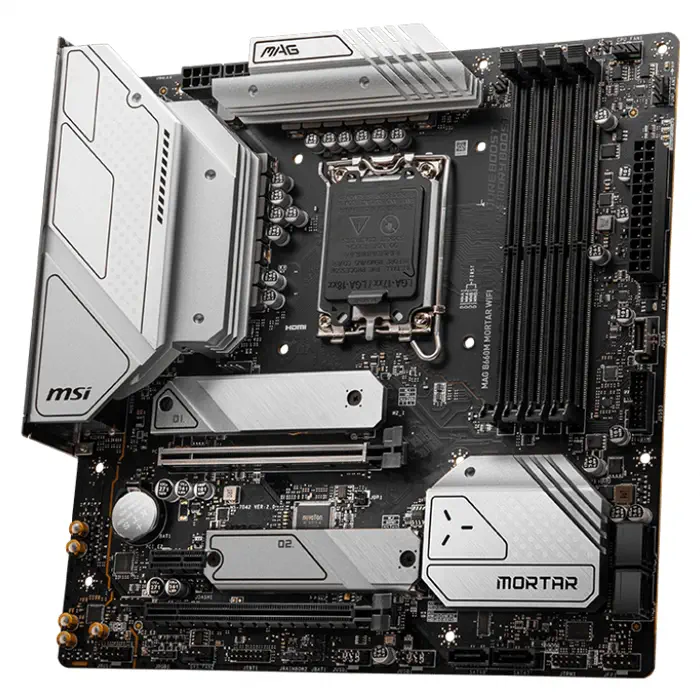 MSI MAG B660M MORTAR WIFI Intel B660 Soket 1700 DDR5 6200(OC)MHz mATX Gaming (Oyuncu) Anakart