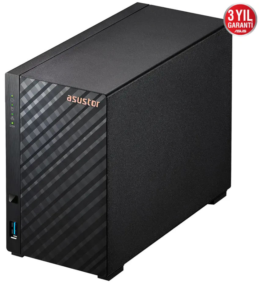 Asustor AS1102T 3.5″ 2 Yuvalı Nas Depolama Ünitesi