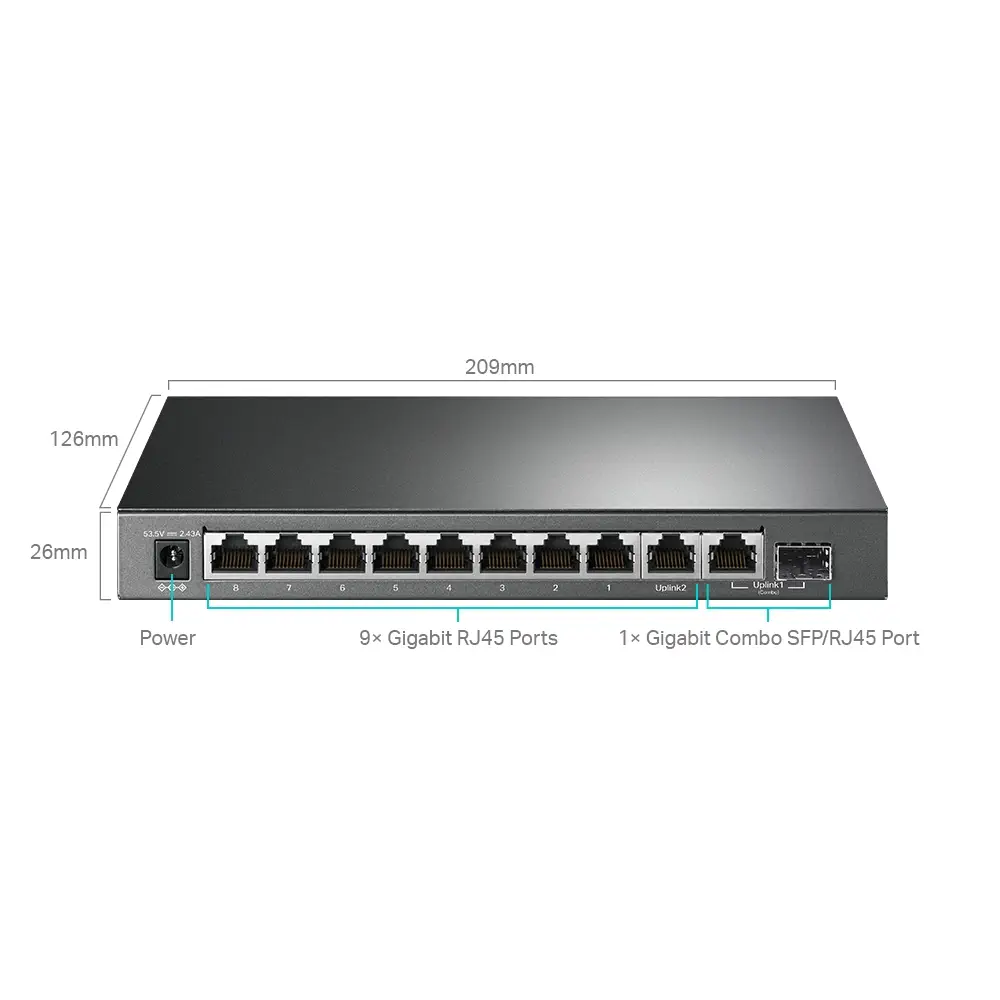 TP-Link TL-SG1210MPE 10 Port 10/100/1000 Mbps PoE Yönetilebilir Switch