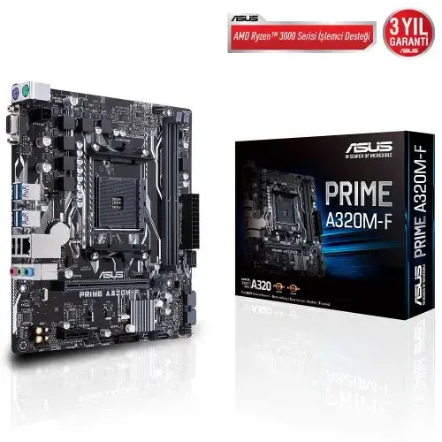 Asus Phoenix GeForce GTX 1660 Super OC PH-GTX1660S-O6G 6GB GDDR6 192Bit DX12 Ekran Kartı + Asus Prime A320M-F AMD A320 Soket AM4 DDR4 3200(OC)MHz mATX Anakart Bundle