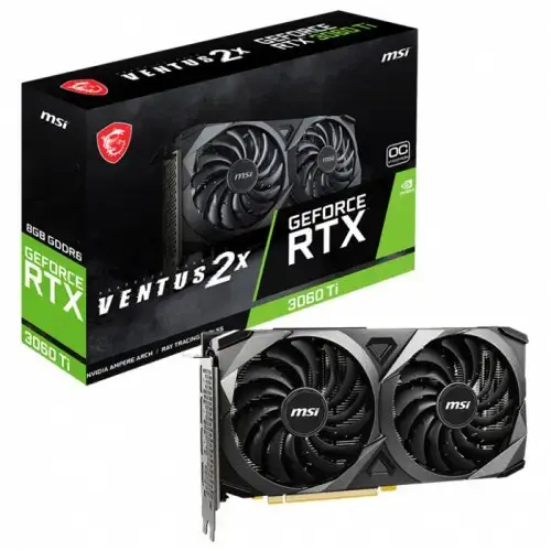 MSI GeForce RTX 3060 Ti Ventus 2X 8G OCV1 LHR 8GB GDDR6 256Bit DX12 Ekran Kartı + MSI B450M PRO-M2 MAX AMD B450 Soket AM4 DDR4 4133(OC)MHz mATX Anakart Bundle