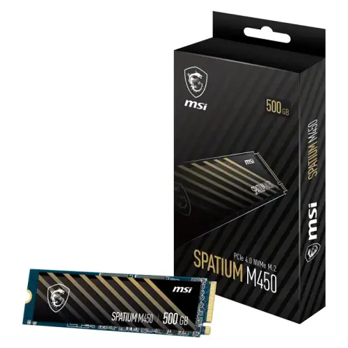 MSI Spatium M450 500GB 3600/2300MB/s PCIe 4.0 NVMe M.2 SSD Disk