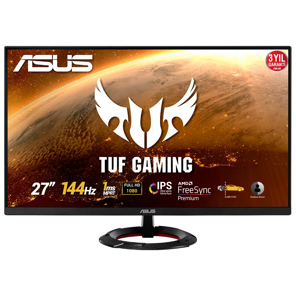 ASUS TUF Gaming VG279Q1R 27″ 1ms 144Hz FreeSync Premium IPS Full HD Gaming (Oyuncu) Monitör
