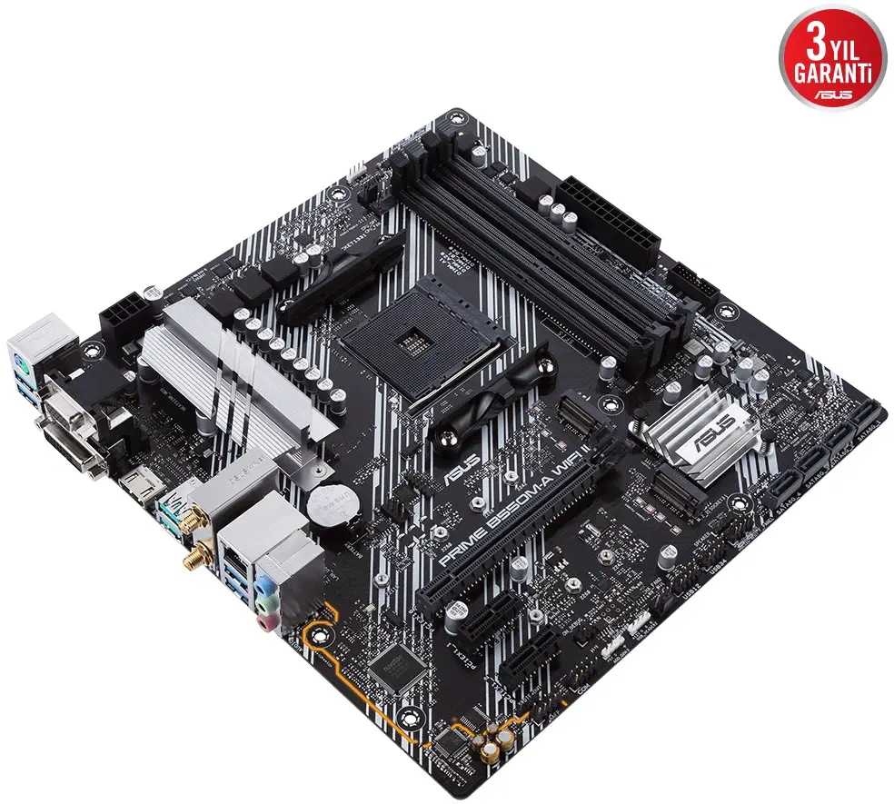 ASUS Prime B550M-A WIFI II AMD B550 Soket AM4 DDR4 4866(OC)MHz mATX Gaming (Oyuncu) Anakart