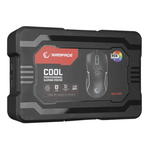 Rampage SMX-R28 COOL 12800 DPI 7 Tuş Optik RGB Kablolu Gaming (Oyuncu) Mouse