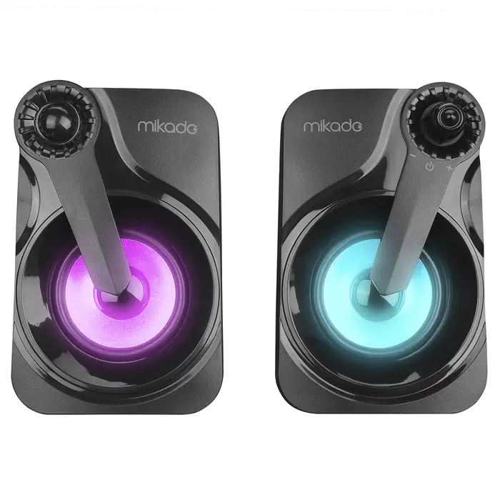 Mikado MD-X27 2.0 Multimedya 3Wx2 5V USB LED Siyah Gaming Speaker