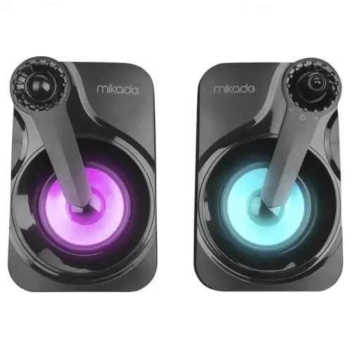 Mikado MD-X27 2.0 Multimedya 3Wx2 5V USB LED Siyah Gaming Speaker