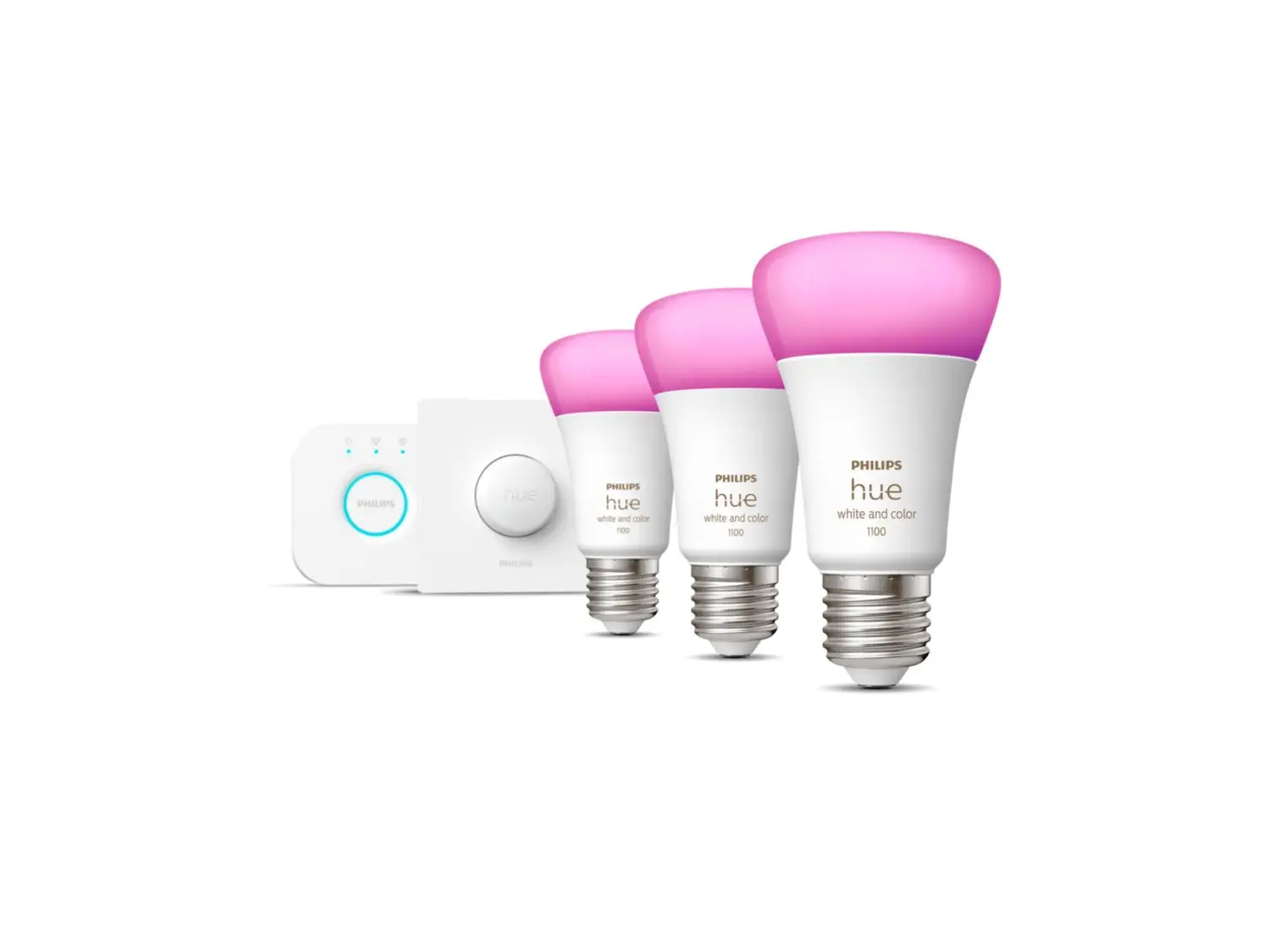 Philips HueWCA 9-75W Renkli Akıllı Başlangıç Seti 3`lü Akıllı Butonlu E27 Bluetooth Özellikli - 929002468803