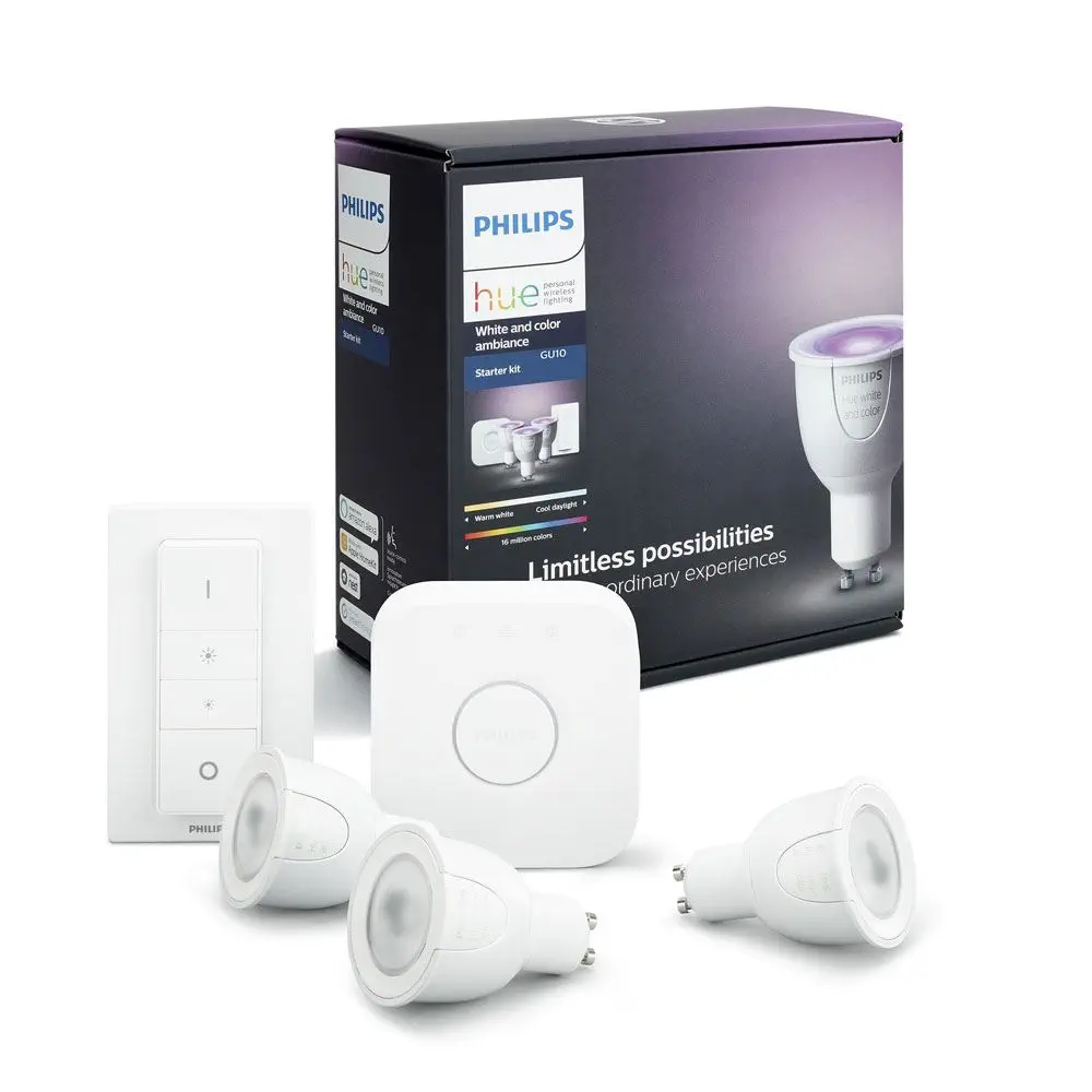 Philips Hue Renkli Akıllı Spot Başlangıç Seti 3`lü Kumandalı GU10 - 929000261761