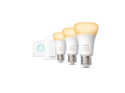 Philips HueWA 8-75W Beyaz Ambiyans Akıllı Başlangıç Seti 3`lü Kumandalı E27 Bluetooth Özellikli - 929002468403