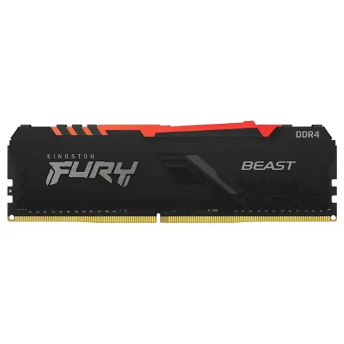 Kingston Fury Beast RGB KF432C16BBAK2/64 64GB (2x32GB) DDR4 3200MHz CL16 Siyah Gaming Ram (Bellek)