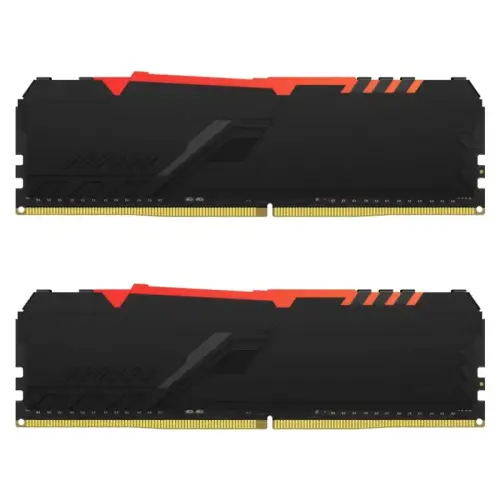 Kingston Fury Beast RGB KF432C16BBAK2/64 64GB (2x32GB) DDR4 3200MHz CL16 Siyah Gaming Ram (Bellek)