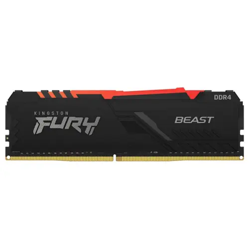 Kingston Fury Beast RGB KF436C18BBAK2/32 32GB (2x16GB) DDR4 3600MHz CL18 Siyah Gaming Ram (Bellek)