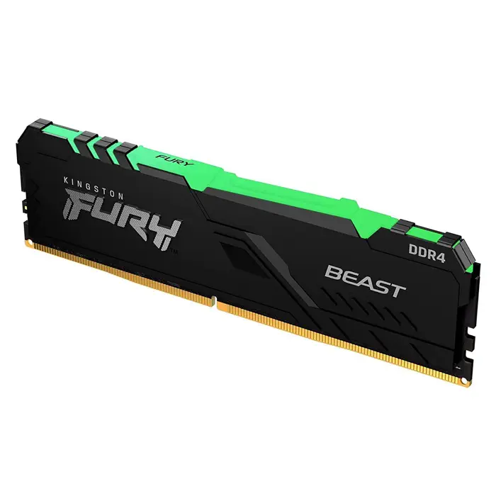 Kingston Fury Beast RGB KF436C18BBAK2/32 32GB (2x16GB) DDR4 3600MHz CL18 Siyah Gaming Ram (Bellek)