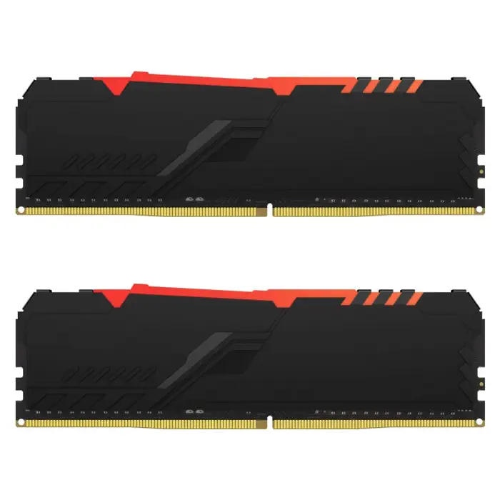 Kingston Fury Beast RGB KF436C18BBAK2/32 32GB (2x16GB) DDR4 3600MHz CL18 Siyah Gaming Ram (Bellek)