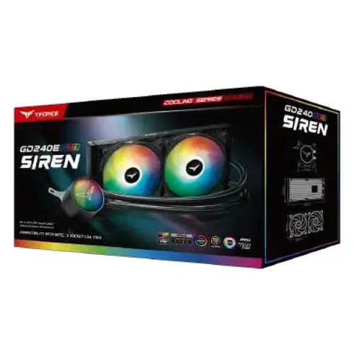 Team T-Force Siren GD240E TB120502 240mm ARGB Siyah İşlemci Sıvı Soğutucu