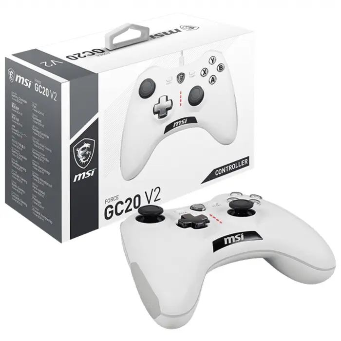 MSI Force GC20 V2 White PC/Android Kablolu Beyaz Gamepad