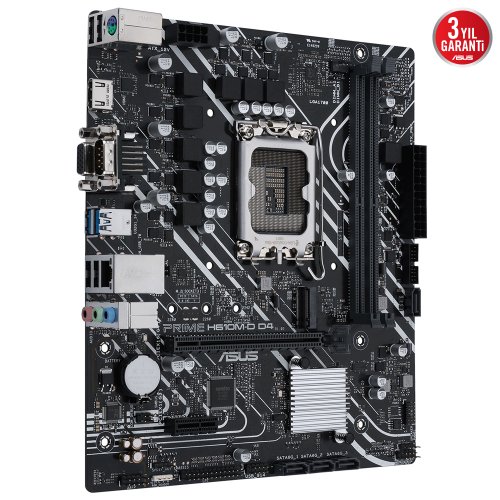 Asus Prime H610M-D D4 Intel H610 Soket 1700 DDR4 3200MHz mATX Gaming (Oyuncu) Anakart